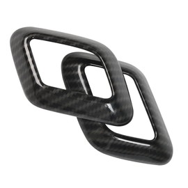 Voodonala Carbon Fiber Black Gear Shifter Head Deacorative Trim for Ford F150 2015 2016 2017 2018 2019 2020(ABS,2Pcs)