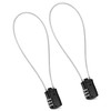 QWORK Motorcycle Helmet Lock, 2 Pack Password Lock & Cable