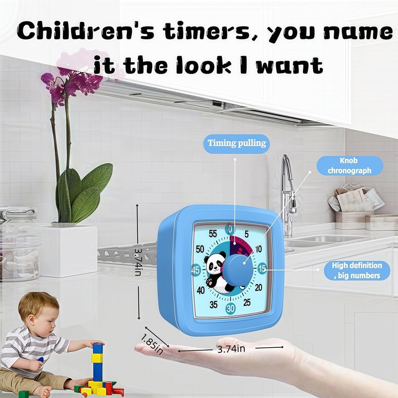 Visual Timer for Kids and Adults, 60-Minute Countdown Timer for