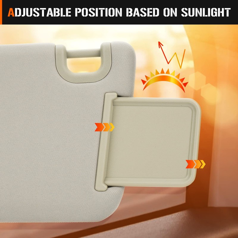 Left & Right Sun Visor with Light for 2013-2018 Nissan