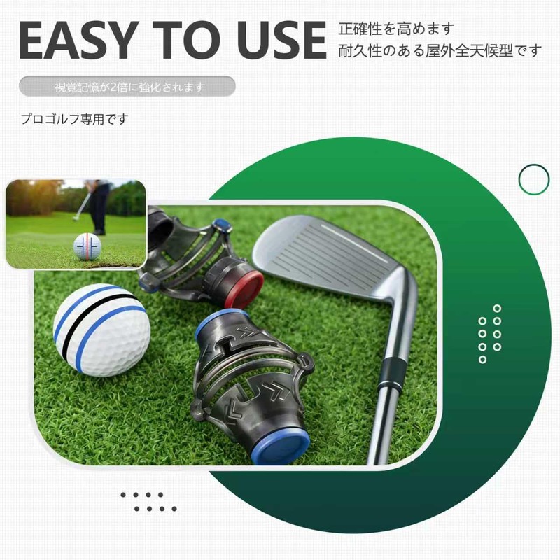 Kazeori Golf Ball Marker 360° Easy Line Drawing Ball Line
