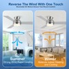 putroad 42 Inch Ceiling Fans with Lights and Remote, Brushed
