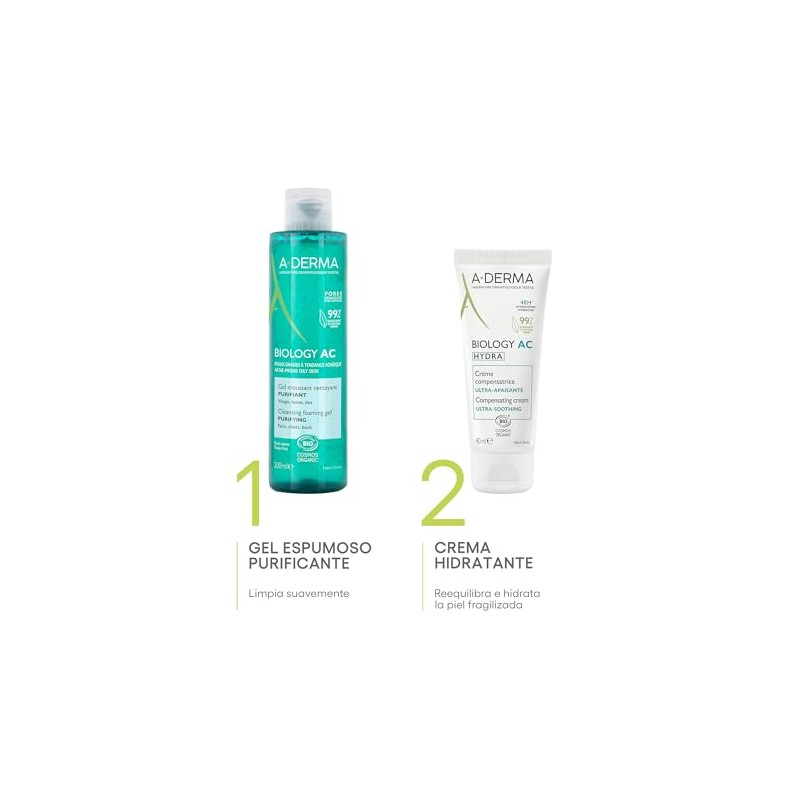 Aderma Biology Gel Limpiador Purificante Ingredientes Naturales Piel Tendencia Acnéica
