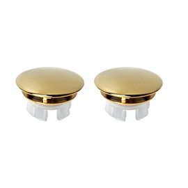 Sink Overflow Ring 2 Pack Matte Gold Bathroom Vanity Sink Overflow Cover Insert in Round Trim Cap Brass Material