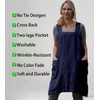 Stomeshle Japanese Aprons Plus Size Smock for Women with Pockets