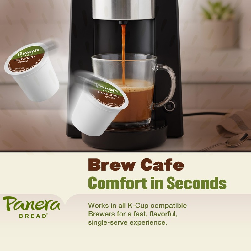 Panera Bread Dark Roast Coffee Pods, 100% Arabica Compatible, Bold