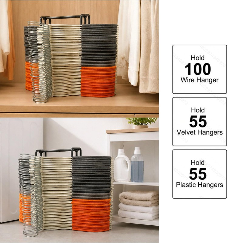 1Pack Hanger Organizer Storage Rack, Hanger Holder Organizer(White)