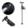 Elderly safety cane 5-level height adjustable light old man cane