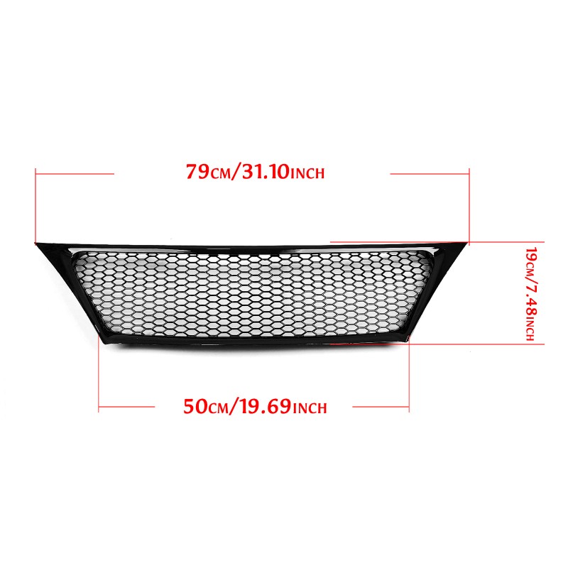 Gloss Black Front Bumper Upper Grille Grill Fit for Lexus