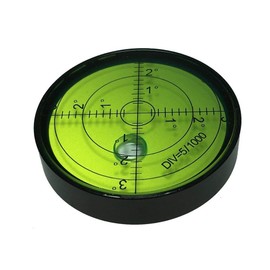 umei Bullseye Spirit Level with Horizontal Aluminum Casing, High Precision Round Inclinometer for Surveying Instruments and Tribrachs, 60mm, Accuracy 15"