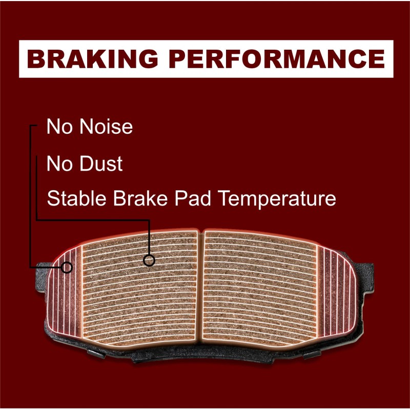 1 for 2021-2024 Toyota Sienna Front and Rear Ceramic Brake