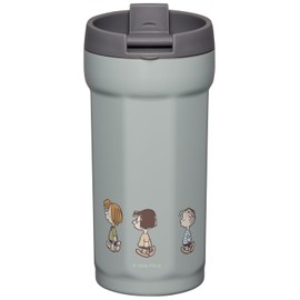 Skater SMVO4-A Octagonal Stainless Steel Tumbler with Lid, 11.8 fl oz (350 ml), Insulated, Vacuum Insulated, Flap Lock, Snoopy