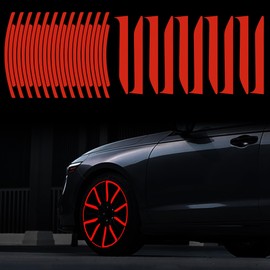 TOMALL Car Wheel Rim Vinyl Stickers Compatible with Honda 11th Gen Accord 2023 2024 Delete Blackout Overlay Decals for Car Wheel Waterproof Modification Decoration Accessories (Red)