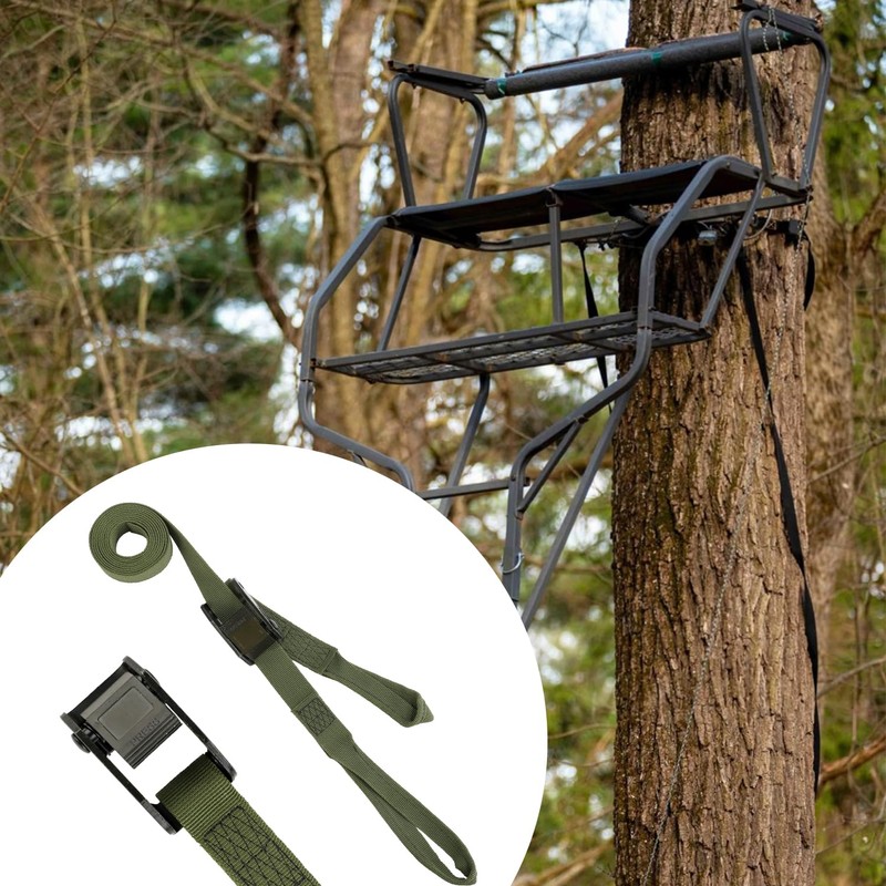 2pcs Hunting Climbing Stick Replacement Straps, Heavy Duty Treestand Stabilizer