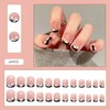 Valentine's Day Press on Nails Short- 24 Pcs French Tip