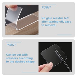 Clear Double Sided Mounting Tape Squares Heavy Duty, Traceless Super Sticky Gel Pads Removable, Multifunctional Adhesive Tape for Cell Phone, Car, DIY Craft, Home Office Wall (30Pcs)