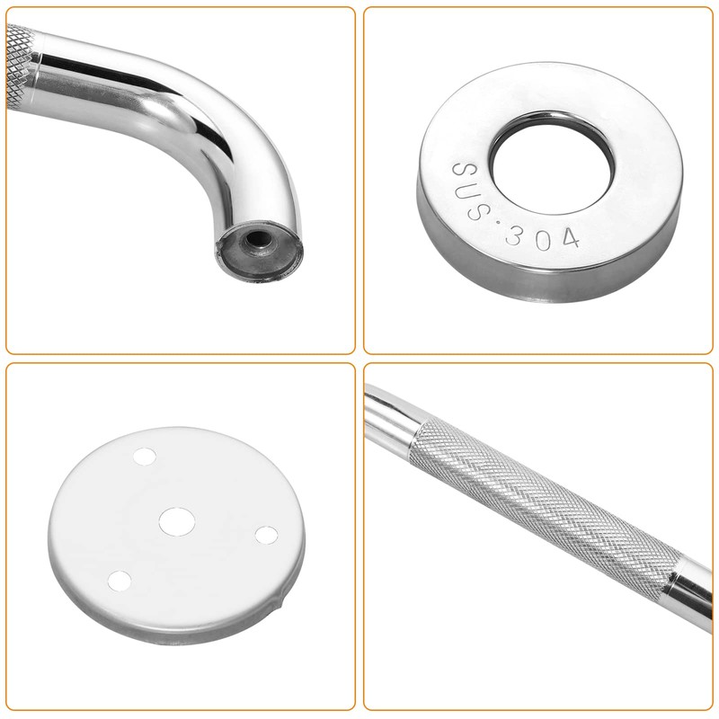 Neoteck Non-Slip Grab Rail 30 cm with Knurled Non-Slip Stainless