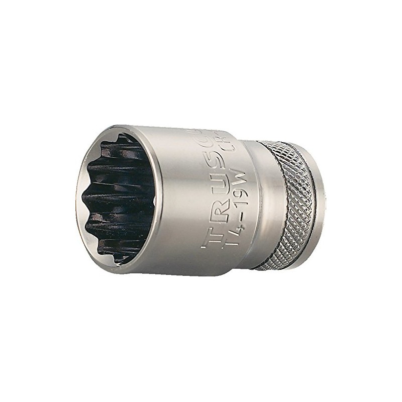 TRUSCO T4-08W Socket, 12 Square Type, Insertion Angle 0.5 inches