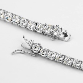 michooyel Tennis Bracelet Iced Out Diamond Bracelet Prong-Setting 5A Cubic Zirconia Bracelet for Men Women 3mm 4mm 5mm 6mm, 6.5/7/8/9 Inches, 8 Inches, Cubic Zirconia