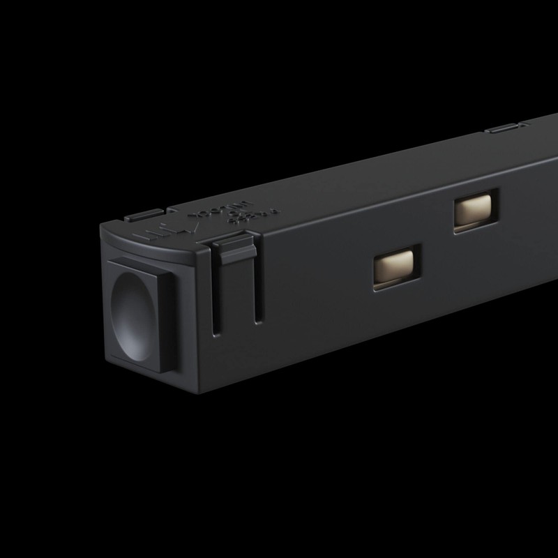 Maytoni Track Lighting Straight Connector for Magnetic Rail Systems, Black,