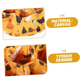BIUDECO Egg Collecting Basket 7 Pouches Canvas Material Farmhouse Style Counter Top Egg Holder for Refrigerator