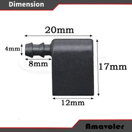 Amavoler Windshield Washer Nozzles Kit Replacement Fit For Benz Sprinter 3500(2016-2018). OEM #: 2E1955985 2E1955986. Black