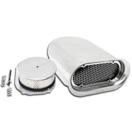 CFR Performance Hilborn Style Single 4 Barrel Hood Scoop Smooth Polished Aluminum