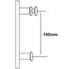 Di Vapor (R 140mm Shower Door Handle | 14cm Hole