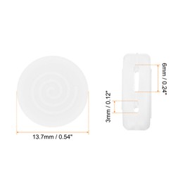 HARFINGTON 15 Pairs Glasses Ear Grip Silicone Double Holes Type 13.7mm Eyeglasses Temple Grips Retainer Anti Slip Soft Eyeglass Ear Grips for Eyeglasses Sunglasses Sport Glasses, White