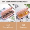 Marvolia Hard Shell X-Large Eyeglasses Case - Pink PU Leather