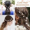 WUSJCOF 20 Stück Mini-Blumen-Haarspangen, süße Strass-Haarnadeln, kleine dekorative Hochzeits-Haarspangen, Braut-Haar-Accessoires