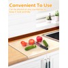 KEWILLEN Acrylic Cutting Board with Counter Lip,15.7"x11.8" Clear Plastic Cutting