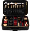 Organizador de Maquillaje Large con Divisores Ajustables, Compartimento para Brochas,