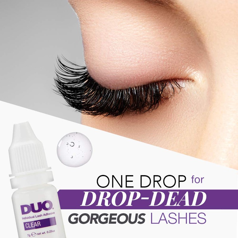 DUO Individual Lash Adhesive, for False Individual Lashes, Clear, 0.25