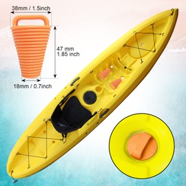 XARILK 8 Packs TPE Kayak Scupper Plug Kit – Universal Waterproof Bungs with Handle (2 Sizes, 3 Colours) for Kayak, Canoe, Motorcycle & More (Coral, Small)