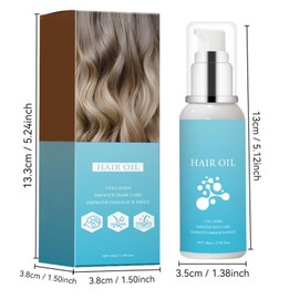 Hppsctink Haarpflegeöl, 80ml Keratin Hair Oil, Tiefenwirksame Feuchtigkeitspflege, Verbessert Frizz und Trockenheit, Spliss, Geschmeidigkeit und Glanz, shampoos