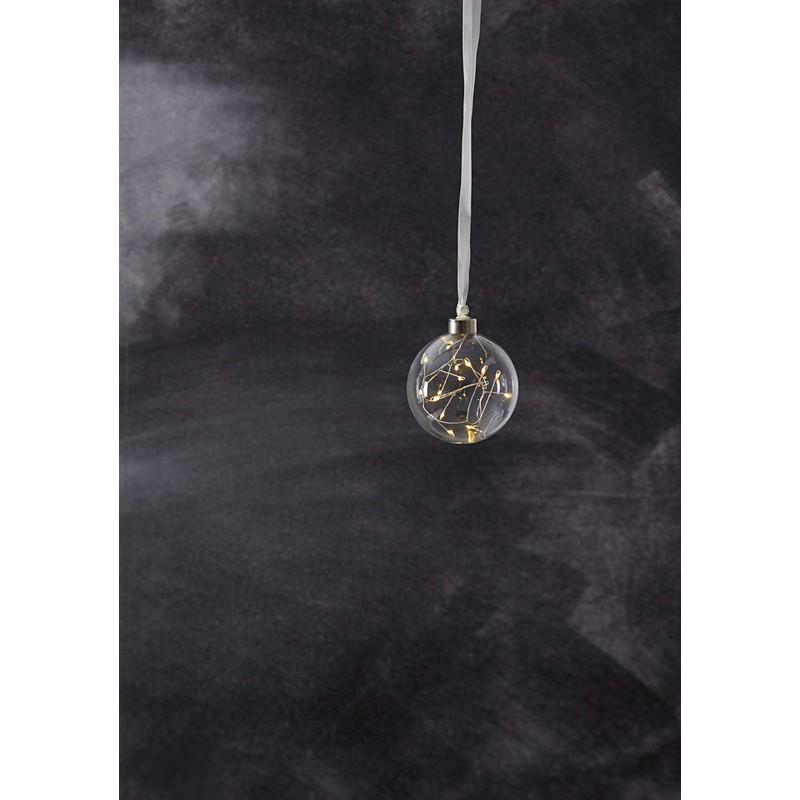 Best Season" Glow Glass Ball, Red