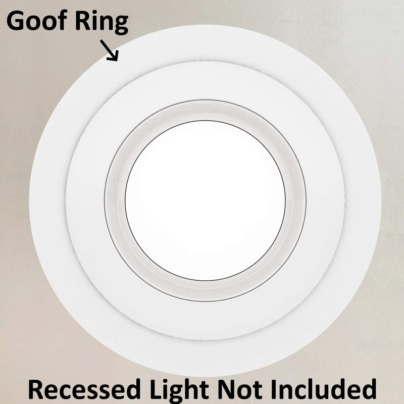 10 Pack Gloss White Goof Trim Ring for 6" Inch