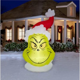 Grinch 10.5-ft LED Grinch Head Christmas Inflatable