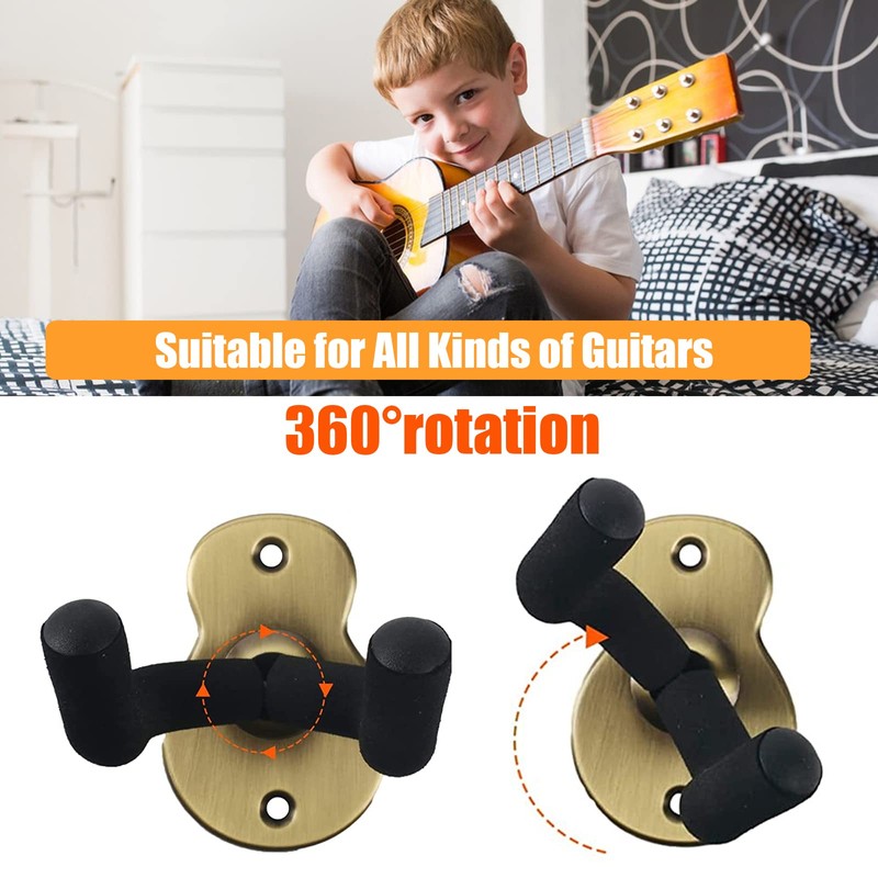 Midyrrg Electric Guitar Wall Mount Angled Guitar Wall Hangers Metal