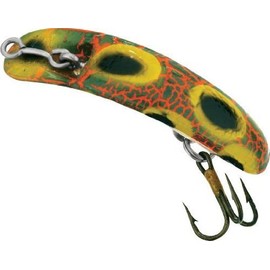 Yakima Bait Flatfish F-3 High Action Plug, 1 1/4-Inch, Bleeding Frog