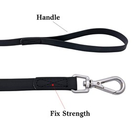Waterproof Dog Training Leash 50FT 30FT 15FT 10FT 5FT Heavy Duty Recall Long Lead for Large Medium Small Dogs (10FT, Black)