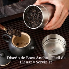 Recipiente Hermético de Acero Inoxidable, Lata de Cocina con Tapa para Almacenamiento de Alimentos Tarro de Café para Azúcar y Té (2)                 