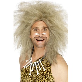 Smiffys Crazy Caveman Wig, Blonde Big, Cavemen & Women Fancy Dress, Adult Dress Up Wigs