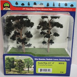 JTT Scenery 2 Pack of Pro Elite 3.5"-4" Scots Pine Trees