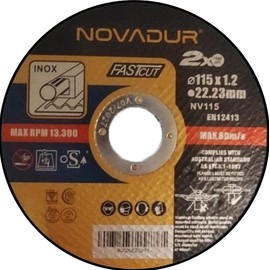 NOVADUR® Metal Cutting Discs 115 x 1.2 x 22.23 mm Stainless Steel Cutting Discs for Stainless Steel Pack of 10 Special for Angle Grinders