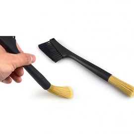 ADBZEN Coffee Cleaning Brush Removable Dual Purpose Dusting Coffee Brush for Espresso Machine Coffee Maker Coffee Grinder Coffee Grounds Cleaning Accessories for Bean Grain Coffee Tool Barista Kitchen