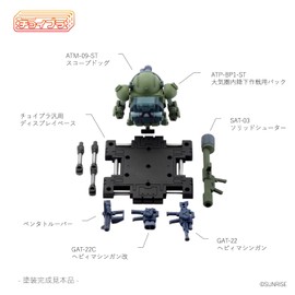 Cavico Choipra Series Armored Trooper Votoms ATM-09-ST Scope Dog Parachute Zack Equipped Type, Total Height: Approx. 1.8 inches (45 mm), Non-scale, Plastic Model MIM-018-PZG (Robot)