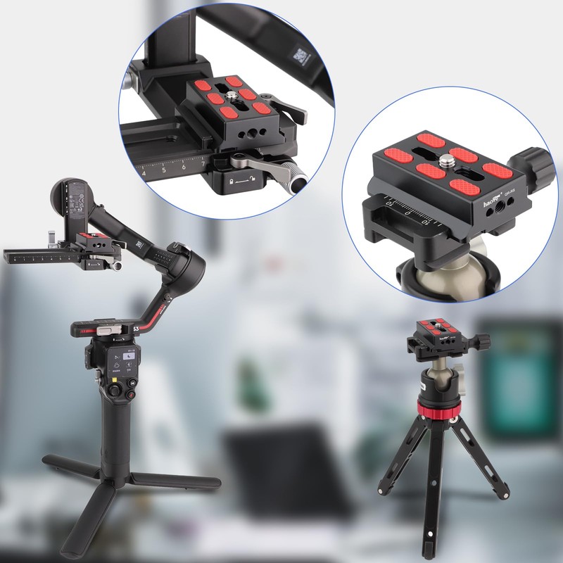 Camera Quick Release Plate for DJI RS2/RS-C2/RS3/RS3-PRO/RS3 Mini Gimbal Stabilizer
