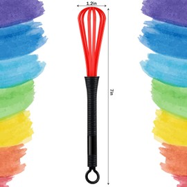 12 Pack Hair Color Whisk Mini Whisk for Hair Dye Color Mixing Christmas Gifts 7 x 1.2 in Salon Barber Plastic dressing Dye Kitchen Baking Cooking Mixer Tool